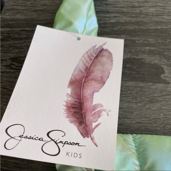 NWT Jessica Simpson Kids Small Shimmery Green Puffer Crossbody Bag Handbag Purse - Picture 7 of 9